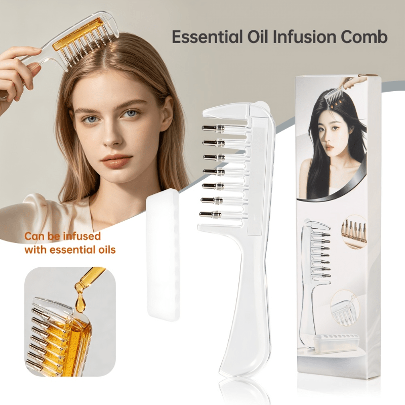 Hair Care Essence - Pettine Trasparente per Infusione di Oli