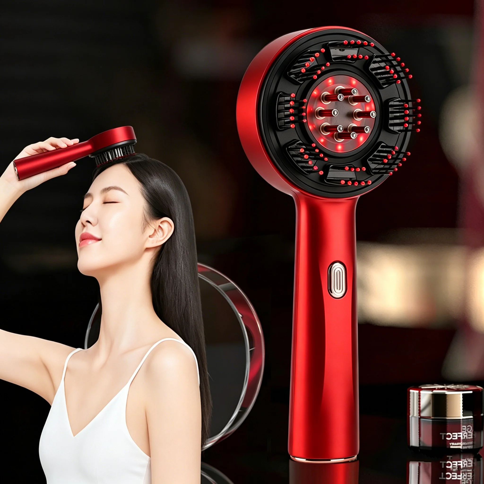 Hair Care Growth - Pettine Massaggiante Elettrico Portatile, Applicatore di